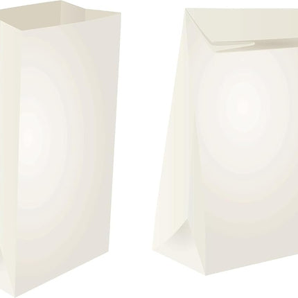 Perfect Stix 6lb White Paper Bags-Lunch Bags, Craf