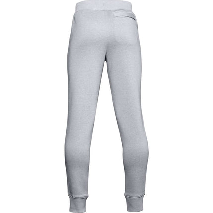 Under Armour Boys' Rival Cotton Pants, Mod Gray Light Heather (011)/Onyx White, X-Small
