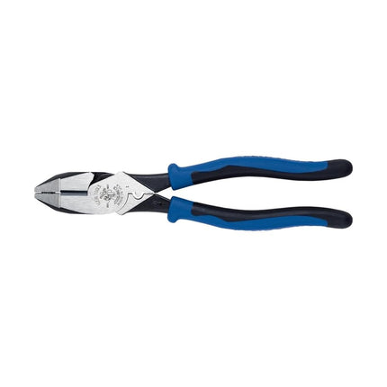 KLEIN TOOLS J2000-9NECR Heavy Duty High Leverage Side Cutting/Crimping Pliers, Light Blue, Journeyman