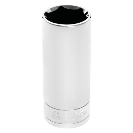 Performance Tool W32424 1/2 Drive 6-Point Socket, 24mm