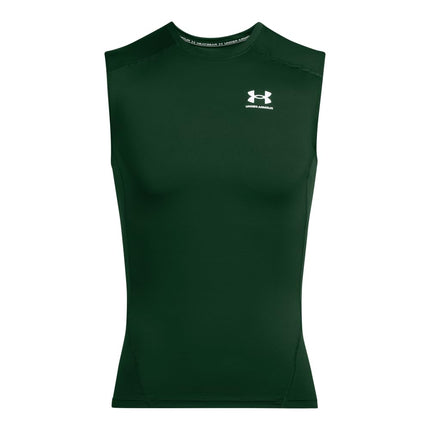 Under Armour Men's UA HG Armour Comp SL Tank Top with Compression Fit, Comfortable Functional Shirt, (301) Forest Green/White, 3XL
