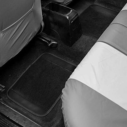 FH Group Car Floor Mats - Carpet Floor Mats for Cars, Universal Fit Automotive Floor Mats, All Purpose Car Floor Mats, Carpet Protector Mat for Most Sedan, SUV, Truck Floor Mats Black