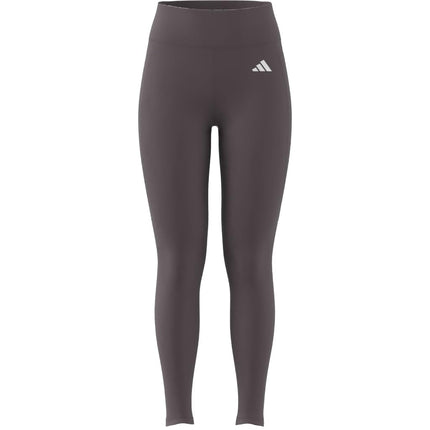 adidas Women's Optime Essentials Stash Pocket Full-Length Leggings, Shadow Fig, M, Shadow Fig, M