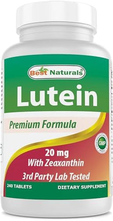 Best Naturals Lutein 20 mg with Zeaxanthin- 240 Ta