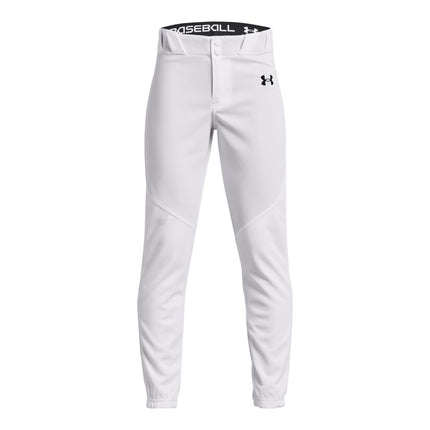 Under Armour Boys Utility Baseball Pant Closed , (100) White / / Black , X-Large
