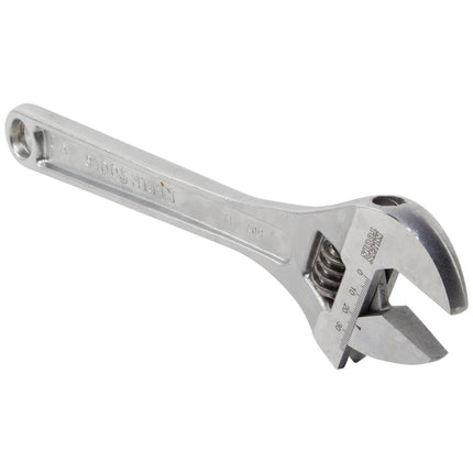 KLEIN TOOLS 507-12 Adjustable Wrench, Extra Capacity Jaw Forged Drive Wrench with High Polish Chrome Finish, 12-Inch