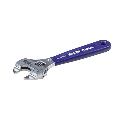 Klein Tools D86932 Adjustable Wrench, Forged with Slimmer Jaw and a High Polish Chrome Finish, 4-inch