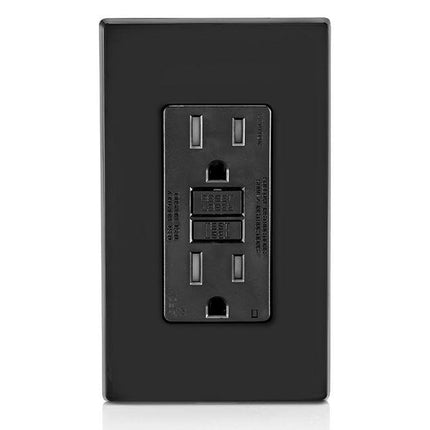 Leviton AFCI SmartlockPro Receptacle, 15 Amp, 125 Volt, AFTR1-E, Black