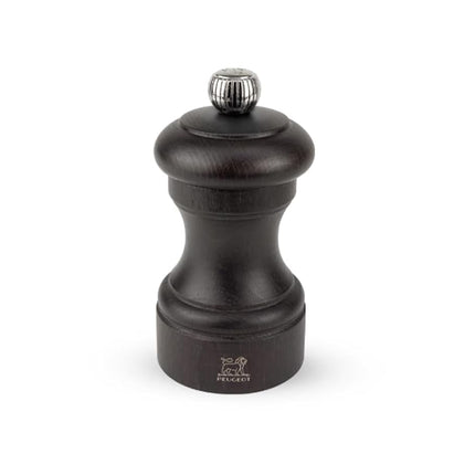PEUGEOT - Bistro 10 cm Pepper Mill - Classic Grind System - Made with PEFC Certified Wood - Lifetime Guaranteed Mechanism - Made in France - Chocolate Colour