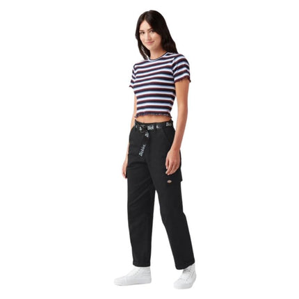 Dickies Women's Cropped Cargo Pant, Black, 27