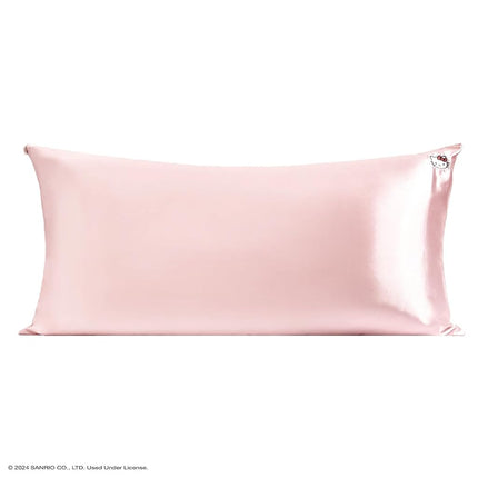 Kitsch x Hello Kitty (Solid Pink Kitty Face) - Satin Pillowcase with Zipper for Hair and Skin, Softer Than Silk Pillow Case, Smooth Cooling Pillow Covers, Machine Washable, King Size (19x36)