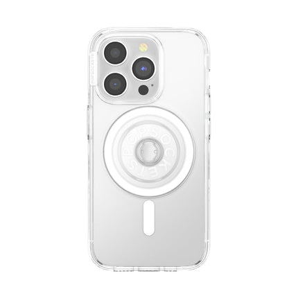 PopSockets MagSafe Grip Base – Works with Swappable PopSockets Tops (Top Sold Separately), Magnetic Base, for iPhone MagSafe Cases & Phones - Clear