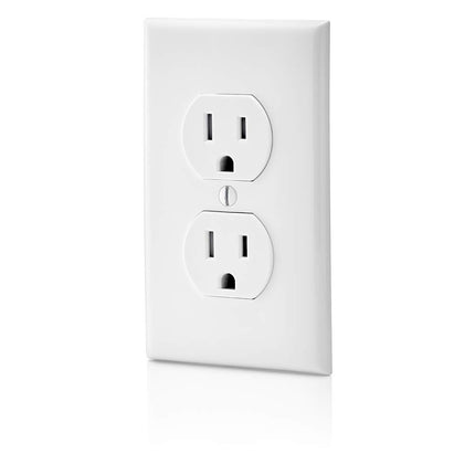 Leviton 10-Pack Duplex Receptacle, Straight Blade, T5320-WMP, White