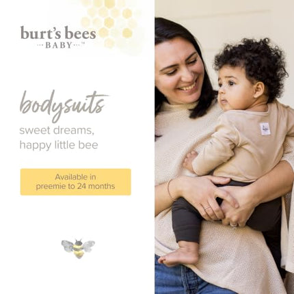 Burt's Bees Baby Bodysuit, Midnight, 3-6 Mois (Pack of 5)