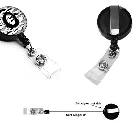 Caroline's Treasures Letter O Moustache Initial Retractable Badge Reel, Multicolor (CJ2009-OBR)