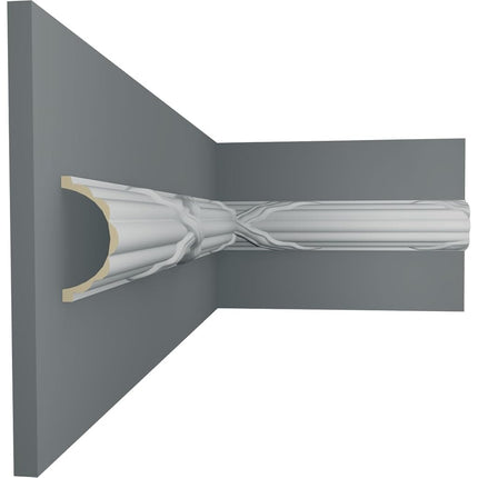 Ekena PML02X01RE 2" H x 1 P x 96 1/8" L, (9 5/8" Repeat), Reeded Panel Moulding, Primed