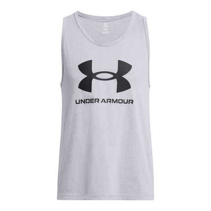 Under Armour Mens Sportstyle Logo Tank Top Gray M