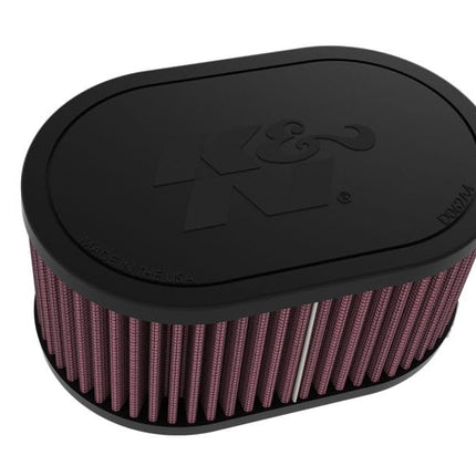 Filtro de aire universal ovalado K&N de 54 mm con doble brida, 159 mm x 102 mm de diámetro exterior, 76 mm de altura (RU-3510)