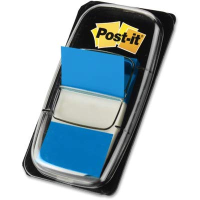 Post-it 680-BE12 Flags Value Pack, Blue, 1-Inch Wide, 50/Dispenser, 12-Dispensers/Pack