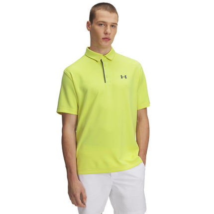 Under Armour Men's Tech Golf Polo, (728) Sonic Yellow / / Pitch Gray, Large