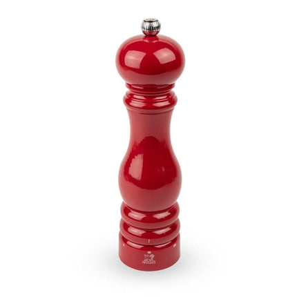 PEUGEOT - Paris u'Select 22 cm Pepper Mill - 6 Predefined Grind Settings - Made with PEFC Certified Wood - Made in France - Glossy Passion Red Colour