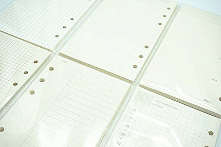 A6 Planner Refill Spiral Notebook Refill 6 Ring Binder Refill,for Filofax,Harphia (A6 3.74 x 6.77'',Full set 11 pcs)