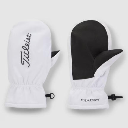Titleist StaDry Cart Golf Mitts, White/Black