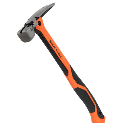 Klein Tools H81020 Anti-Vibration Smooth Face Hammer with Straight Claw, 20-Ounce Forged Steel, Magnetic Nail Starter and Extra-Large Squared Strike Face