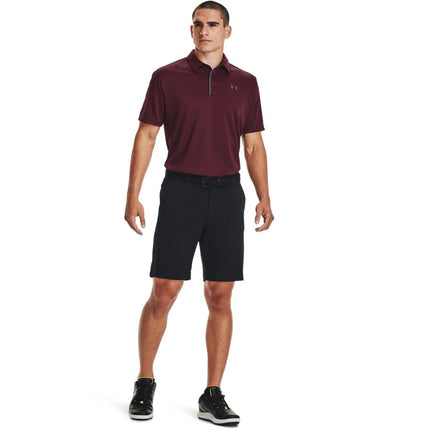 Under Armour Men's Tech Golf Polo Shirt, Maroon (609)/Graphite, L Long