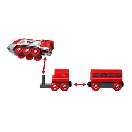 BRIO World Streamline Toy Train for Kids Age 3 Years Up - Wooden Railway Set Add On Accessories