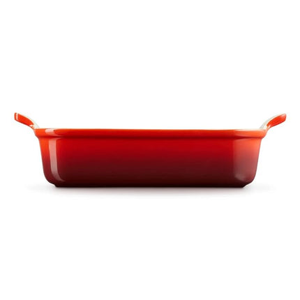 Fuente rectangular Le Creuset Heritage, cerámica de gres, 26 cm, 2,4 litros, color cereza, 71102260600001