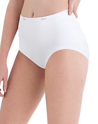 Hanes Women's Cotton Brief Panties Multi-Packs - White - 8