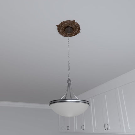 Ekena Millwork CMP10ATCDC Attica Thermoformed PVC Ceiling Medallion (Fits Canopies up to 4 1/8"), 10"OD x 3 1/2"ID x 3/4"P, Metallic Dark Copper