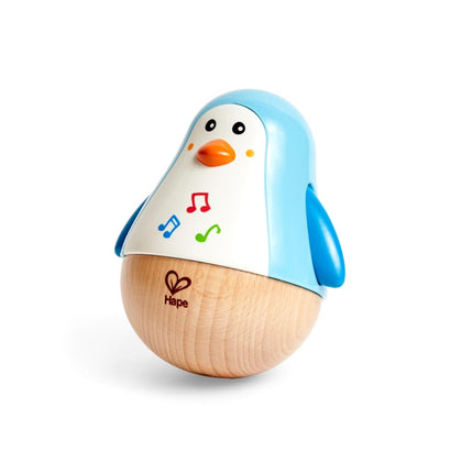 Hape Penguin Musical Wobbler | Colourful Wobbling Melody Penguin, Roly-Poly Toy for Kids 6 Months+