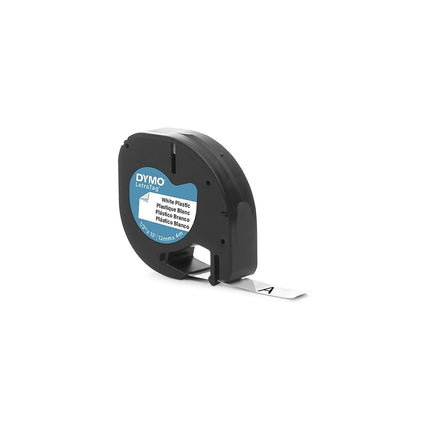 DYMO LT Plastic Labels for LetraTag Label Makers, Black Print on White Labels, 1/2-Inch x 13-Foot Rolls, 3 Count
