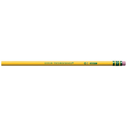Dixon Ticonderoga Wood-Cased Pencils, #2 HB, Yellow, Box of 12 (13882)