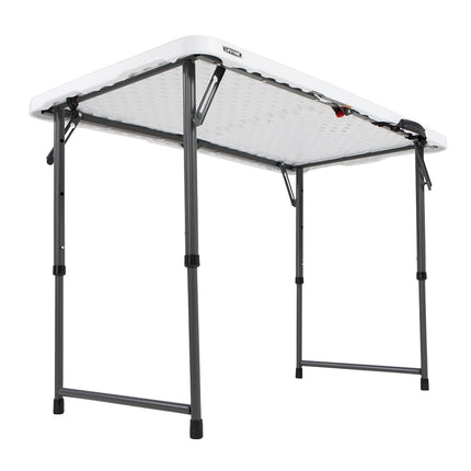 LIFETIME Height Adjustable Craft Camping and Utility Folding Table
