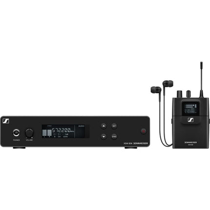 Sistema de monitoreo inalámbrico intraaural estéreo Sennheiser XSW IEM SET A: 476 a 500 MHz (509146) Paquete con bolsa de transporte Auray para sistema inalámbrico