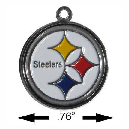 Siskiyou Sports NFL Pittsburgh Steelers Chrome Dangle Earrings