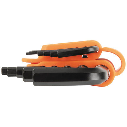 KLEIN TOOLS LS12 12-Piece Long-Arm Hex Key Set, SAE, Heat-Treated, L-Style Keys Sizes 1/16-Inch to 3/8-Inch, Twist-to-Lock Case