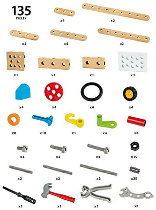 BRIO Builder Construction Set – STEM Building Kit for Kids Age 3 Years and Up, Creative Educational Toy with Tools and Pieces