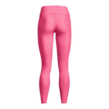 Under Armour Women's HeatGear High No-Slip Waistband Pocketed Leggings, (640) Pink Punk/White, XXL