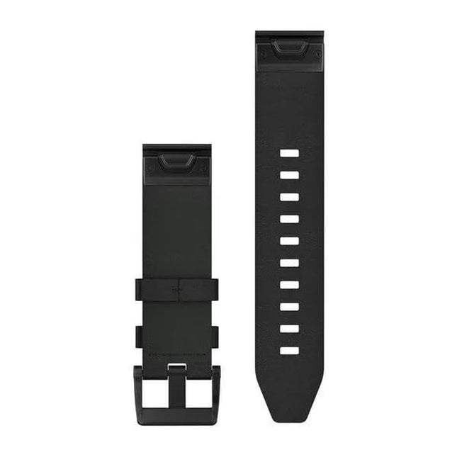 Garmin QuickFit 22 Black Leather Watch Strap