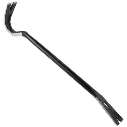 Klein Tools 66095 24-Inch Gooseneck Wrecking Bar and Nail Puller, Heavy Duty Forged Carbon Steel, Pry Bar for Demolition