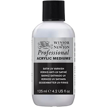 Winsor & Newton WN Acrylic Satin Varnish(+UV), ACFASV125,Transparent,125 ml (Pack of 1)