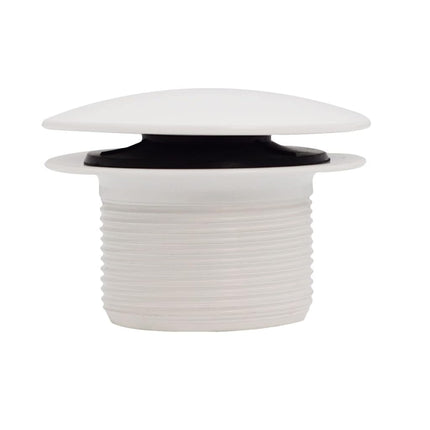 Westbrass 493144H-50 14" SCH. 40 ABS Bath Waste & Overflow Assembly with Tip-Toe Drain Plug and Illusionary Faceplate, White