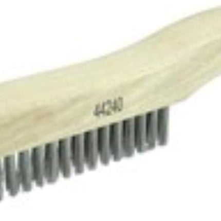 Weiler 44240 Plater's Brush, Stainless Fill, 4 X 18 Rows, Shoe Handle, Made in The USA (Pack of 12)