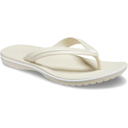 Crocs Unisex Crocband Flip Flip Flops, Bone, 8 UK Men/ 9 UK Women