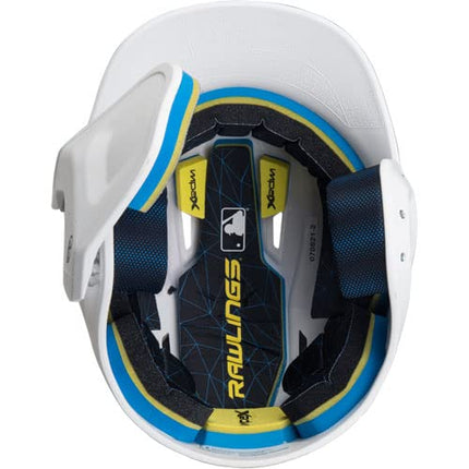 Rawlings Mach Adjust Senior Baseball Helmet with Extension Flap Left Hand (17.5cm-19.5cm), Matte White