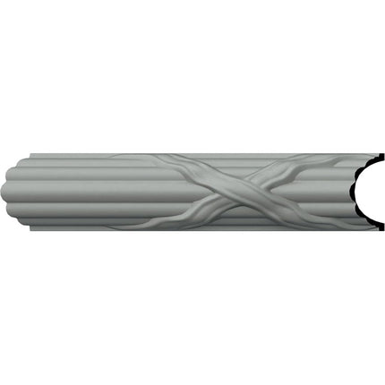 Ekena PML02X01RE 2" H x 1 P x 96 1/8" L, (9 5/8" Repeat), Reeded Panel Moulding, Primed